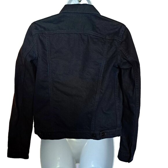 GAP 1969 DENIM jeans jacket Sz XS SIDE POCKETS DARK BLUE made INDIA A REAL GEM - Picture 5 of 9